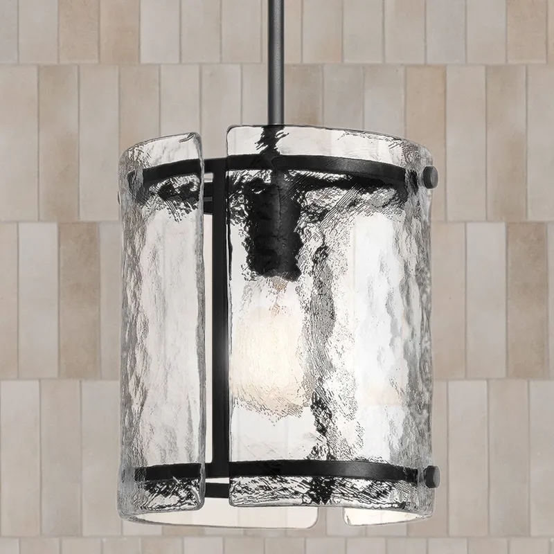 UQL4742 Mediterranean Indoor Pendant, 10.00''H x 9.25''W x 9.25''D, Earth Black Finish, Nantes Collection — Urban Ambiance LED Landscape Lights 100.0W 3000K
