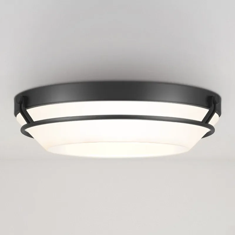 UQL4700 Minimalist Indoor Ceiling Light, 3.50''H x 16.00''W x 16.00''D, Matte Black Finish, Axbridge Collection — Urban Ambiance LED Post Top Lights 8.0W 3000K