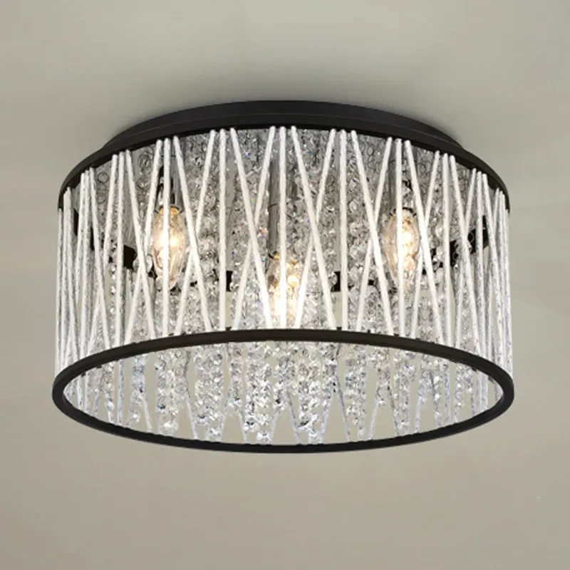 UQL4641 Glam Indoor Ceiling Light, 9.00''H x 16.25''W x 16.25''D, Matte Black Finish, Denton Collection — Urban Ambiance LED Post Top Lights 60.0W 3000K