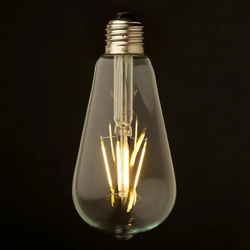 5.5W LED Filament Bulb Teardrop — Italian Concept USA LED Bulbs & Lamps 5.5W 
