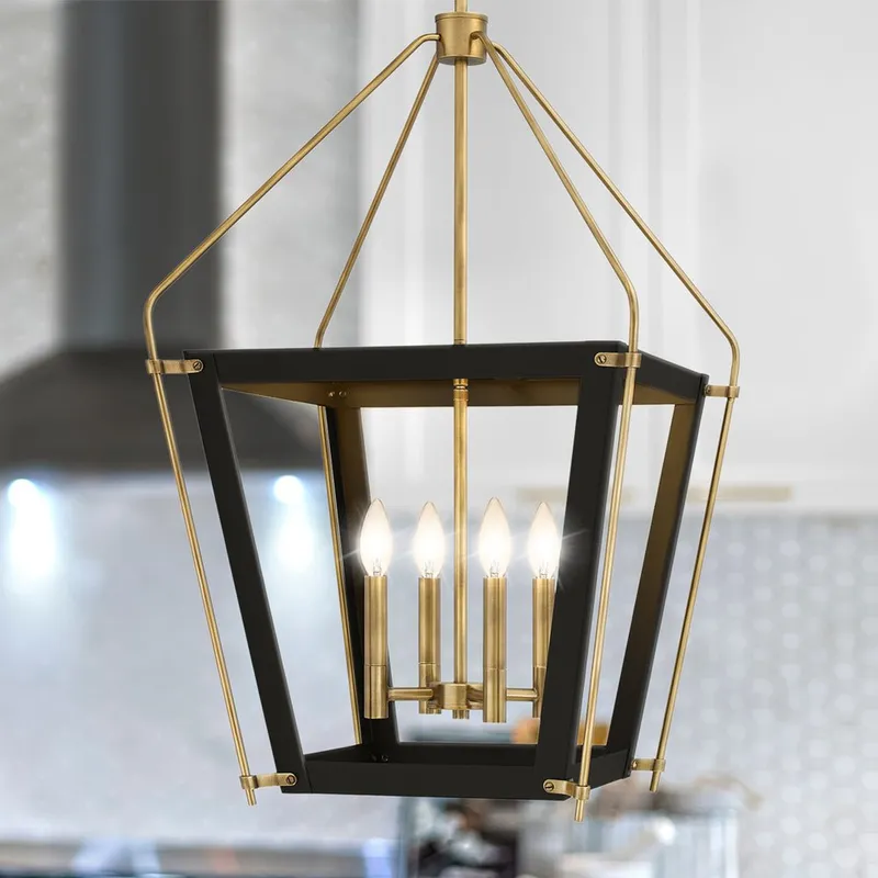 UQL4410 Transitional Indoor Pendant, 30.25''H x 18.25''W x 18.25''D, Earth Black Finish, Parramatta Collection — Urban Ambiance LED Landscape Lights 60.0W 3000K