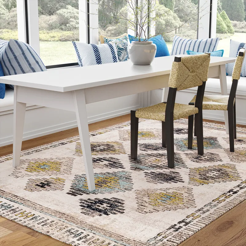 UJR0301 Luxury Power-Loomed Synthetic Low-Pile Rug — Urban Ambiance LED Area Lights  