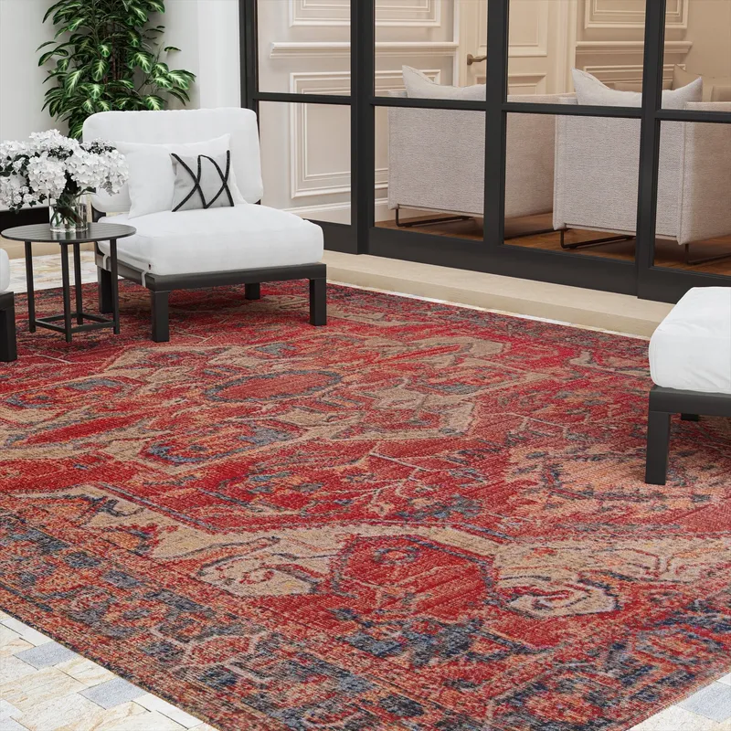 UJR0300 Luxury Power-Loomed Synthetic Low-Pile Rug — Urban Ambiance LED Area Lights  