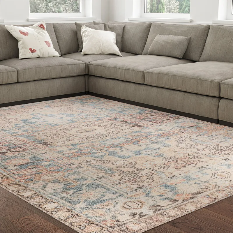 UJR0270 Luxury Power-Loomed Synthetic Low-Pile Rug — Urban Ambiance LED Area Lights  