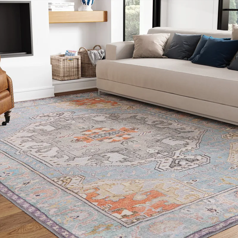 UJR0260 Luxury Power-Loomed Synthetic Low-Pile Rug — Urban Ambiance LED Area Lights  
