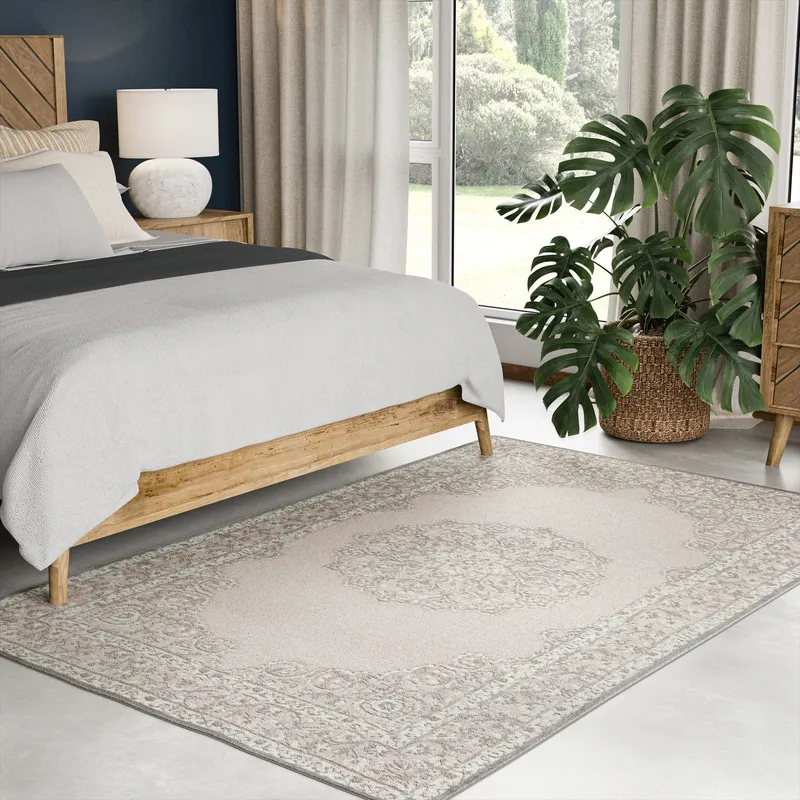 UJR0240 Luxury Power-Loomed Semi-Synthetic and Synthetic Blend Medium-Pile Rug — Urban Ambiance LED Area Lights  