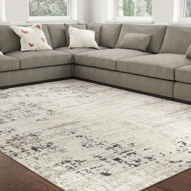 UJR0233 Luxury Power-Loomed Semi-Synthetic and Synthetic Blend Medium-Pile Rug — Urban Ambiance LED Area Lights  