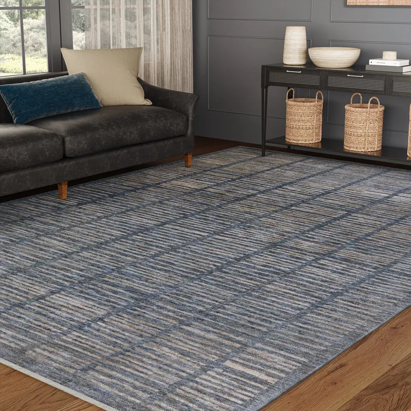 UJR0220 Luxury Power-Loomed Synthetic Medium-Pile Rug — Urban Ambiance LED Linear Lights  