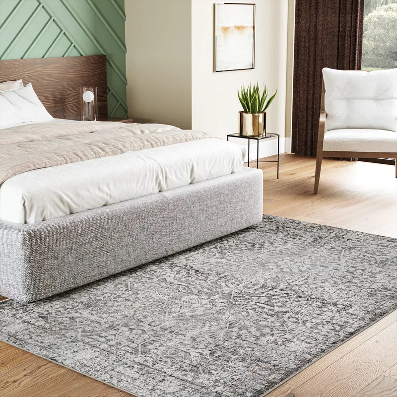 UJR0200 Luxury Power-Loomed Synthetic Medium-Pile Rug — Urban Ambiance LED Area Lights  
