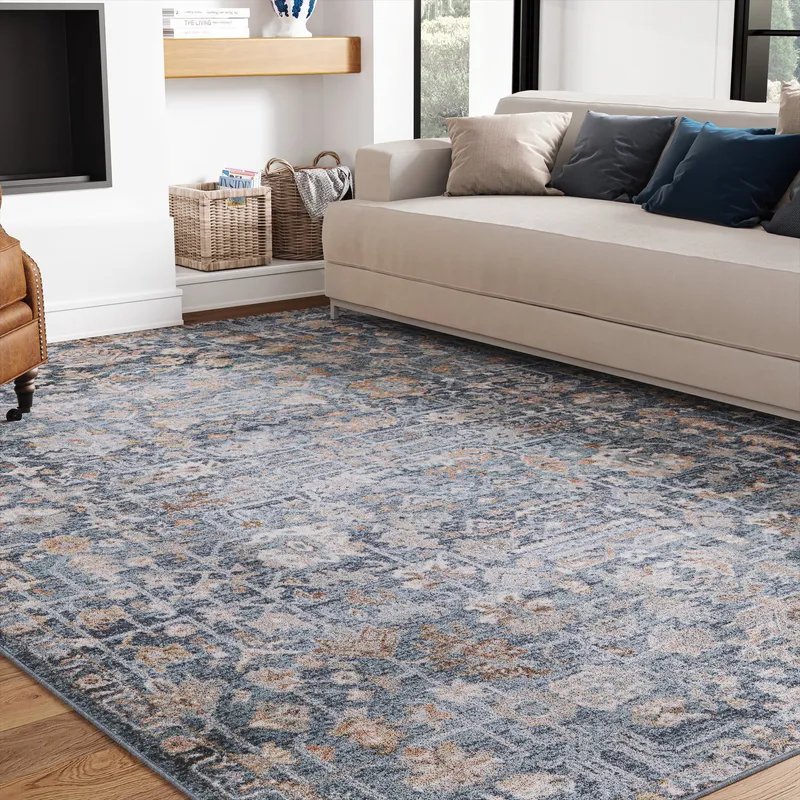 UJR0191 Luxury Power-Loomed Synthetic Low-Pile Rug — Urban Ambiance LED Area Lights  