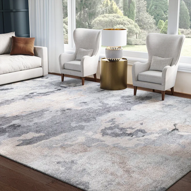 UJR0120 Luxury Hand-Tufted Semi-Synthetic and Synthetic Blend Plush-Pile Rug — Urban Ambiance LED Area Lights  