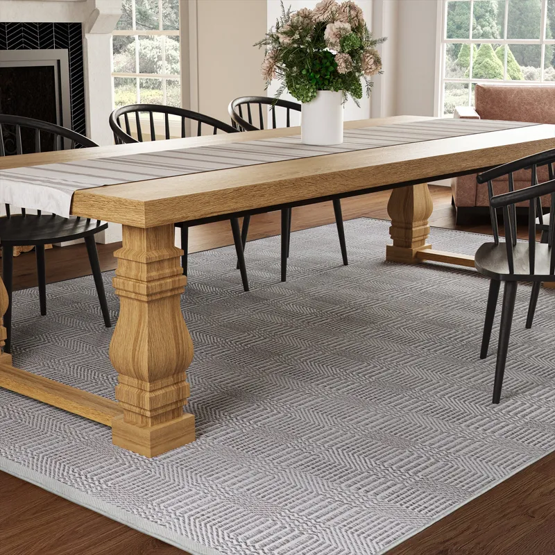 UER0181 Luxury Flat-Weave Synthetic Medium-Pile Rug — Urban Ambiance LED Linear Lights  