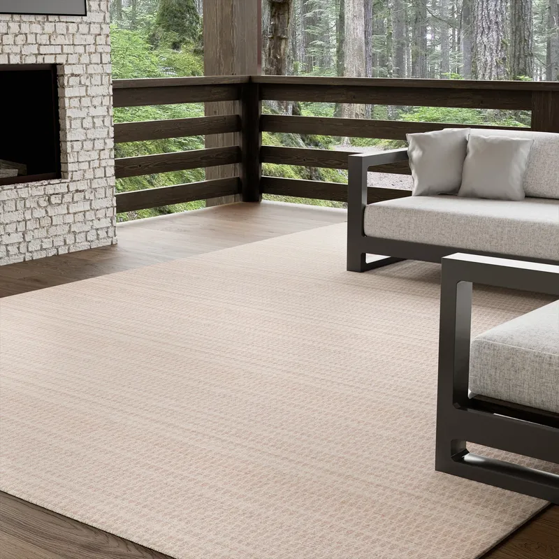 UER0180 Luxury Flat-Weave Synthetic Medium-Pile Rug — Urban Ambiance LED Area Lights  