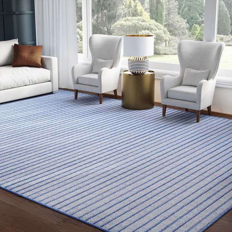 UER0161 Luxury Flat-Weave Synthetic Medium-Pile Rug — Urban Ambiance LED Linear Lights  