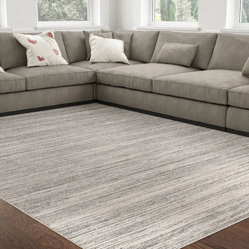 UER0130 Luxury Hand-Loomed Natural and Synthetic Blend Medium-Pile Rug — Urban Ambiance LED Linear Lights  