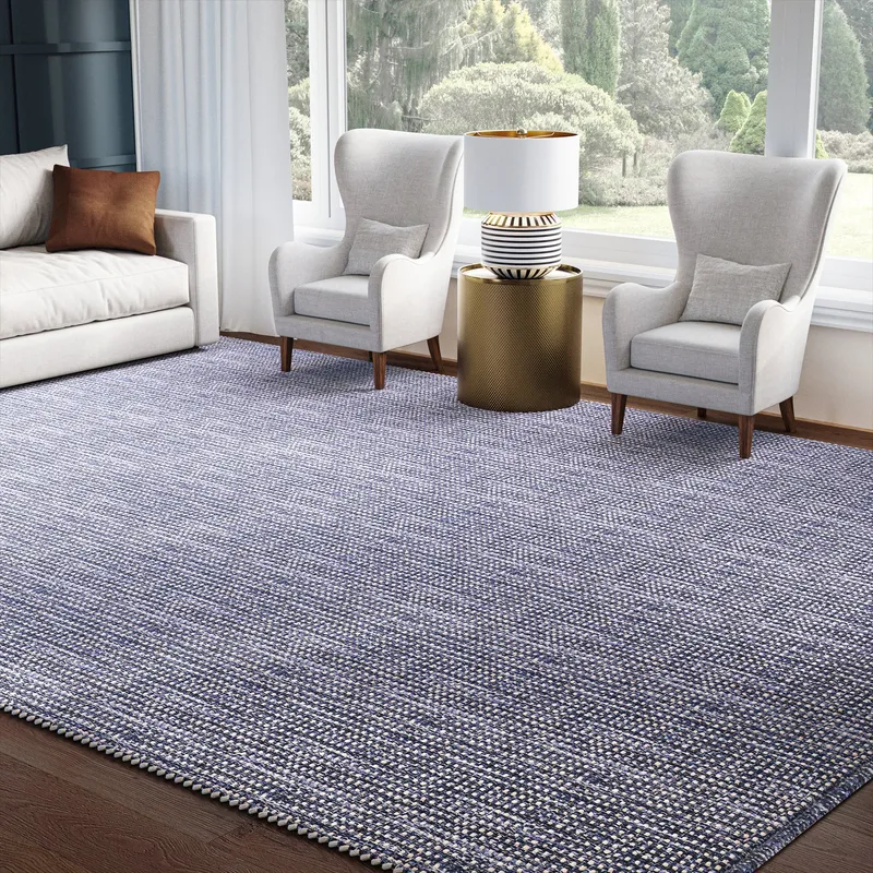 UER0120 Luxury Hand-Woven Natural and Semi-Synthetic Blend Medium-Pile Rug — Urban Ambiance LED Area Lights  