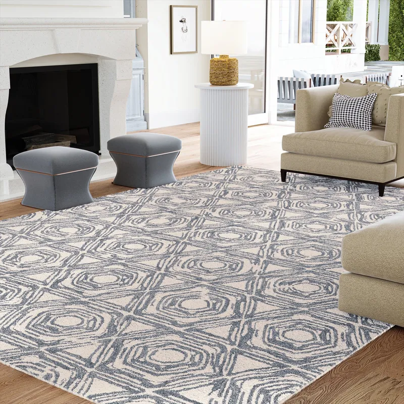 UER0112 Luxury Hand-Tufted Natural Medium-Pile Rug — Urban Ambiance LED Area Lights  