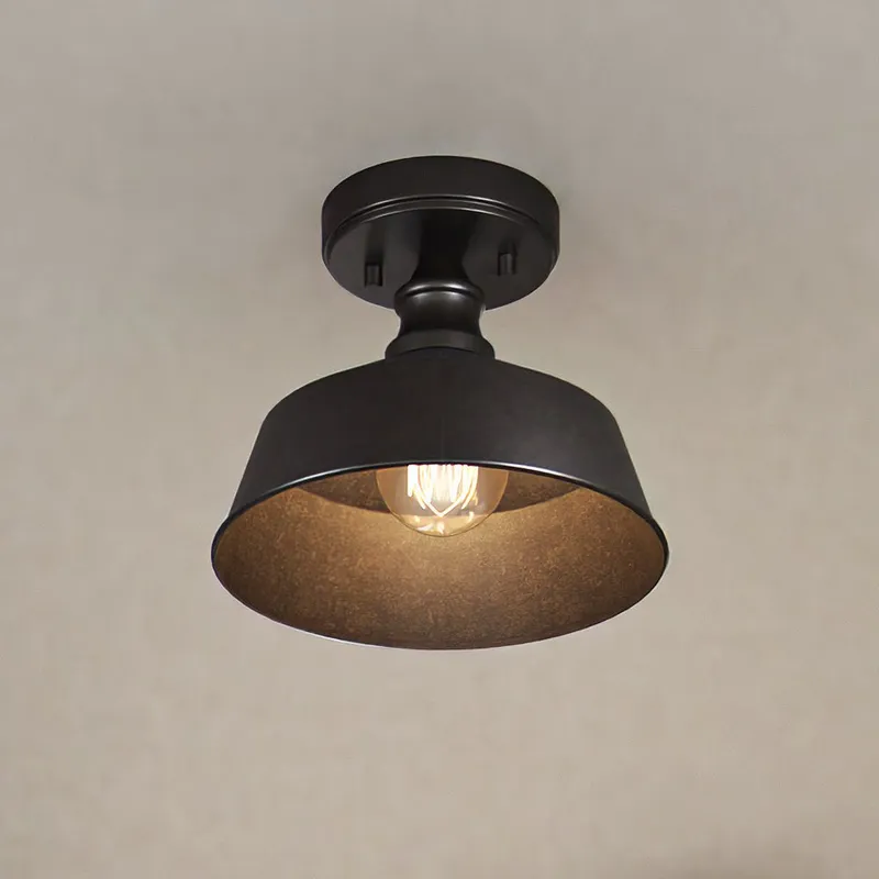 ULB2200 Modern Farmhouse Ceiling Light, 7''H x 10''W, Dark Bronze Finish, Athlone Collection — Urban Ambiance LED Post Top Lights 60.0W 3000K