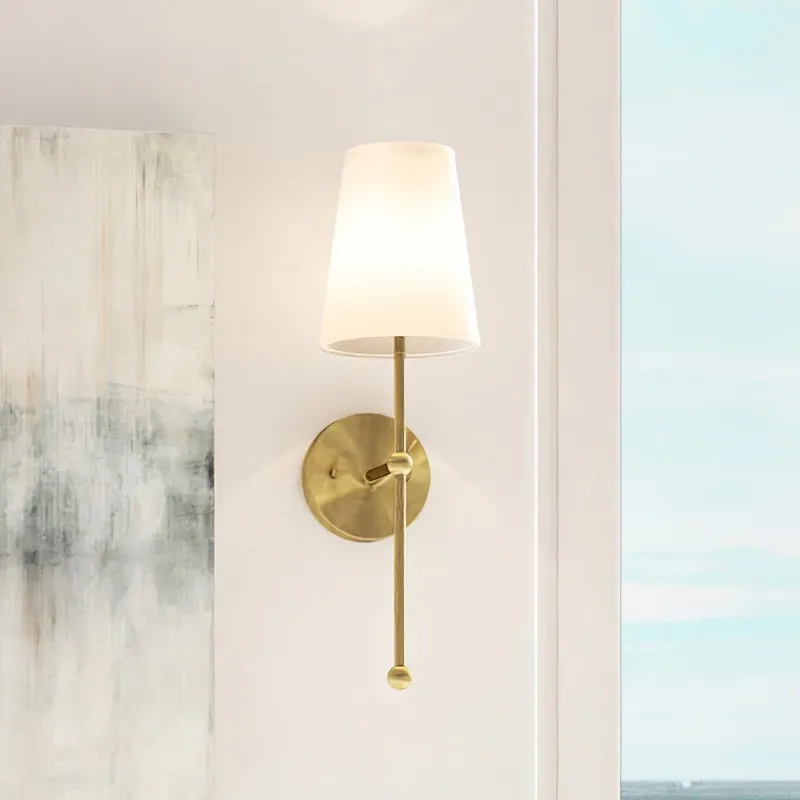 ULB2071 New Traditional Wall Sconce, 21''H x 6''W, Satin Gold Finish, Malva Collection — Urban Ambiance LED Wall Lights 40.0W 3000K