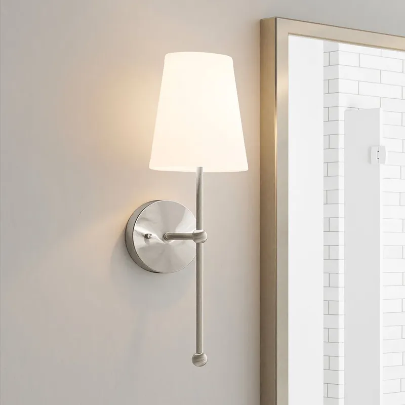 ULB2070 New Traditional Wall Sconce, 21''H x 6''W, Brushed Nickel Finish, Malva Collection — Urban Ambiance LED Wall Lights 40.0W 3000K