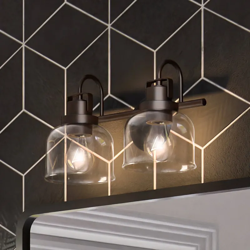 ULB2030 Modern Farmhouse Bath Light, 9''H x 15''W, Dark Bronze Finish, Gildova Collection — Urban Ambiance LED Linear Lights 60.0W 3000K