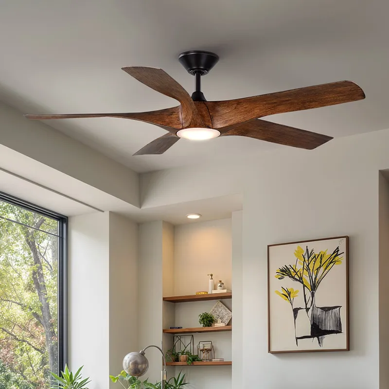 UHP9372 Transitional Ceiling Fan 14.25''H x 60''W, Koa Woodgrain Finish, Albany Collection — Urban Ambiance LED Post Top Lights 18.0W 3000K
