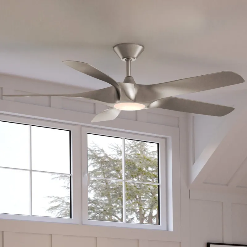 UHP9371 Transitional Ceiling Fan 14.25''H x 60''W, Hand-Painted Silver Finish, Albany Collection — Urban Ambiance LED Post Top Lights 18.0W 3000K