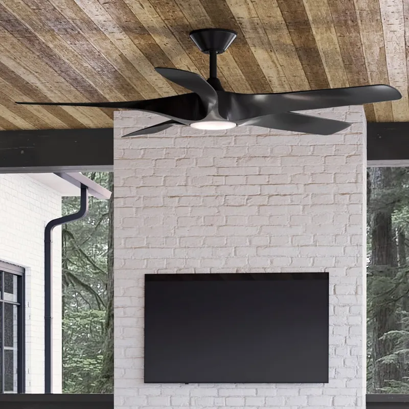 UHP9370 Transitional Ceiling Fan 14.25''H x 60''W, Midnight Black Finish, Albany Collection — Urban Ambiance LED Post Top Lights 18.0W 3000K