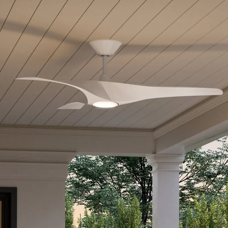 UHP9360 Transitional Ceiling Fan 13.5''H x 52''W, Matte White Finish, Geraldton Collection — Urban Ambiance LED Post Top Lights 18.0W 3000K