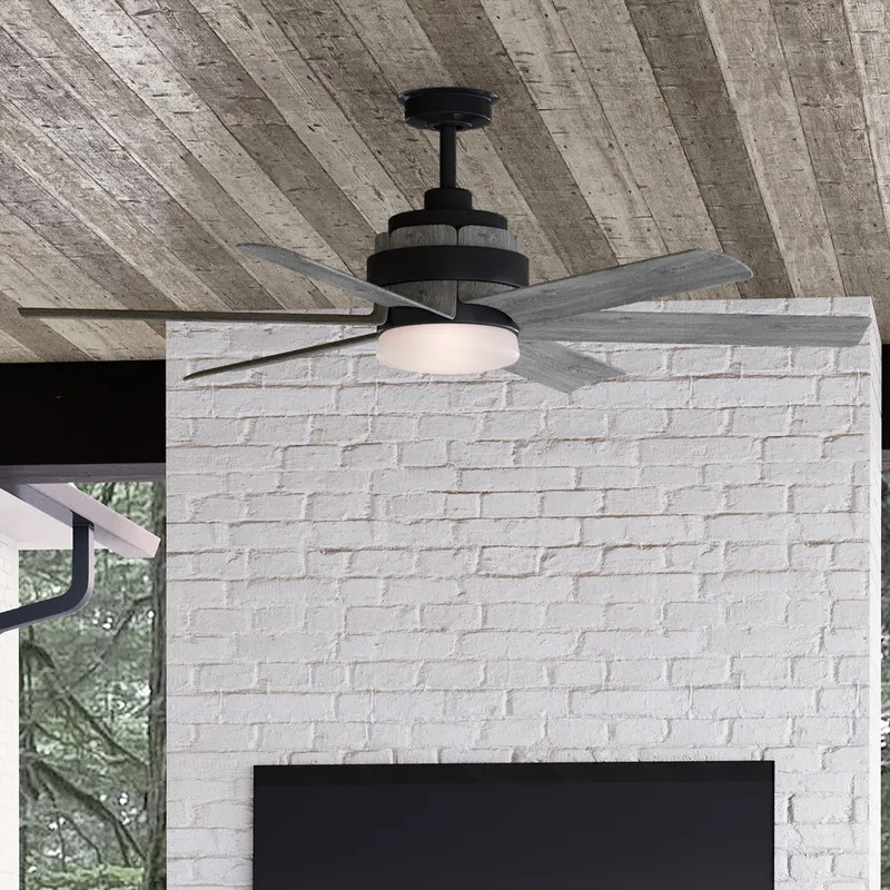 UHP9333 Transitional Ceiling Fan 17.25''H x 56''W, Charcoal Finish, Melton Collection — Urban Ambiance LED Post Top Lights 24.0W 3000K