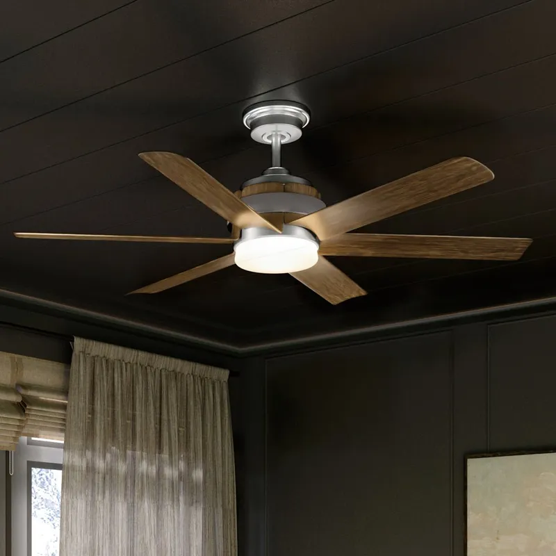UHP9332 Transitional Ceiling Fan 17.25''H x 56''W, Aged Nickel Finish, Melton Collection — Urban Ambiance LED Post Top Lights 24.0W 3000K