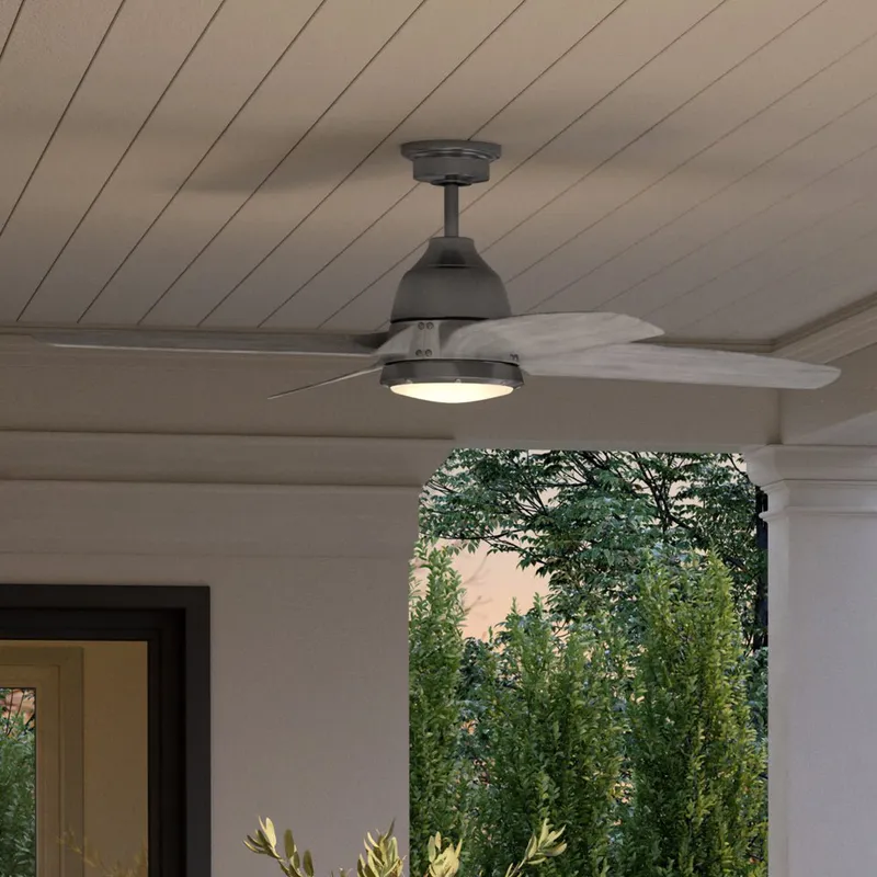 UHP9330 Urban Loft Ceiling Fan 16''H x 56''W, Aged Nickel Finish, Bunbury Collection — Urban Ambiance LED Post Top Lights 24.0W 3000K