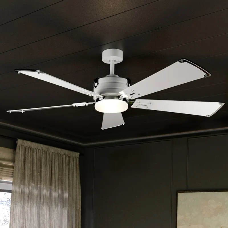 UHP9321 Transitional Ceiling Fan 14.875''H x 56''W, Matte White Finish, Rockhampton Collection — Urban Ambiance LED Post Top Lights 24.0W 3000K