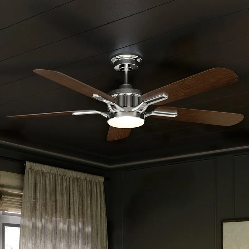 UHP9310 Traditional Ceiling Fan 15.1255''H x 54''W, Brushed Nickel Finish, Launceston Collection — Urban Ambiance LED Post Top Lights 18.0W 3000K