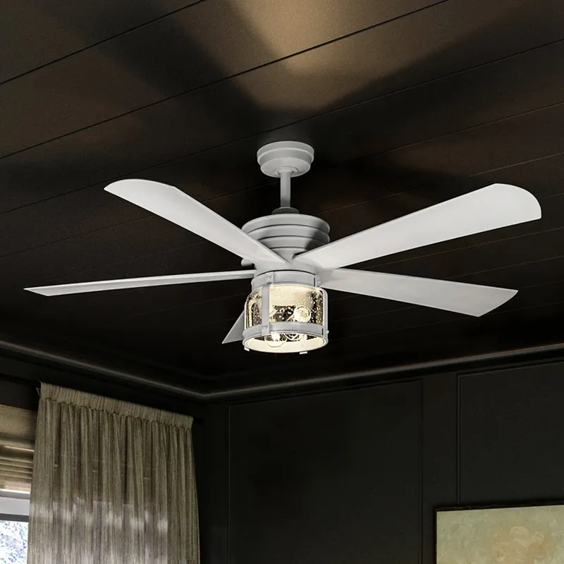 UHP9300 Coastal  Ceiling Fan 20.755''H x 56''W, Matte White Finish, Cairns Collection — Urban Ambiance LED Post Top Lights 7.0W 3000K