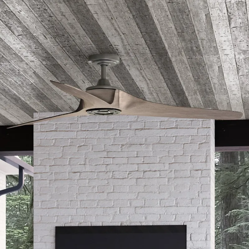 UHP9282 Modern Ceiling Fan 11.25''H x 60''W, Midnight Black Finish, Townsville Collection — Urban Ambiance LED Post Top Lights  3000K