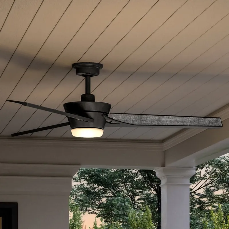 UHP9251 Modern Ceiling Fan 15''H x 56''W, Charcoal Finish, Melbourne Collection — Urban Ambiance LED Post Top Lights 18.0W 3000K