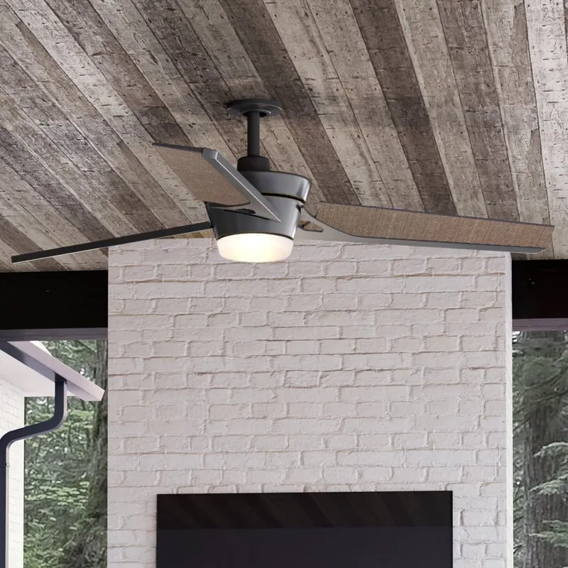 UHP9250 Modern Ceiling Fan 15''H x 56''W, Oil Rubbed Bronze Finish, Melbourne Collection — Urban Ambiance LED Post Top Lights 18.0W 3000K