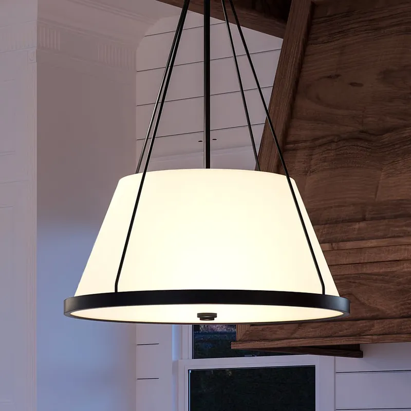 UHP4388 Traditional Chandelier 30''H x 22''W, Midnight Black Finish, Atlanta Collection — Urban Ambiance LED Landscape Lights 60.0W 3000K