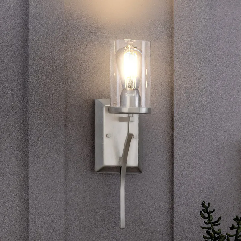 UHP4376 Contemporary Wall Sconce 19.25''H x 4.875''W, Brushed Nickel Finish, Mesa Collection — Urban Ambiance LED Wall Lights 60.0W 3000K