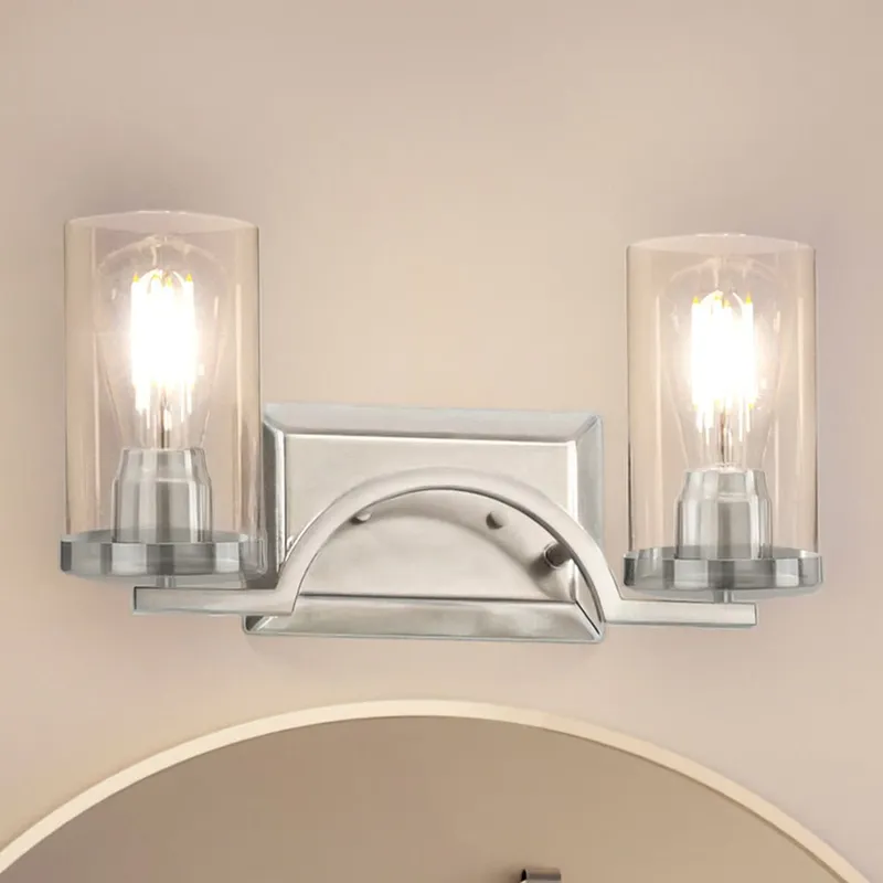 UHP4360 Contemporary Bath Light 8''H x 16''W, Brushed Nickel Finish, Mesa Collection — Urban Ambiance LED Linear Lights 60.0W 3000K