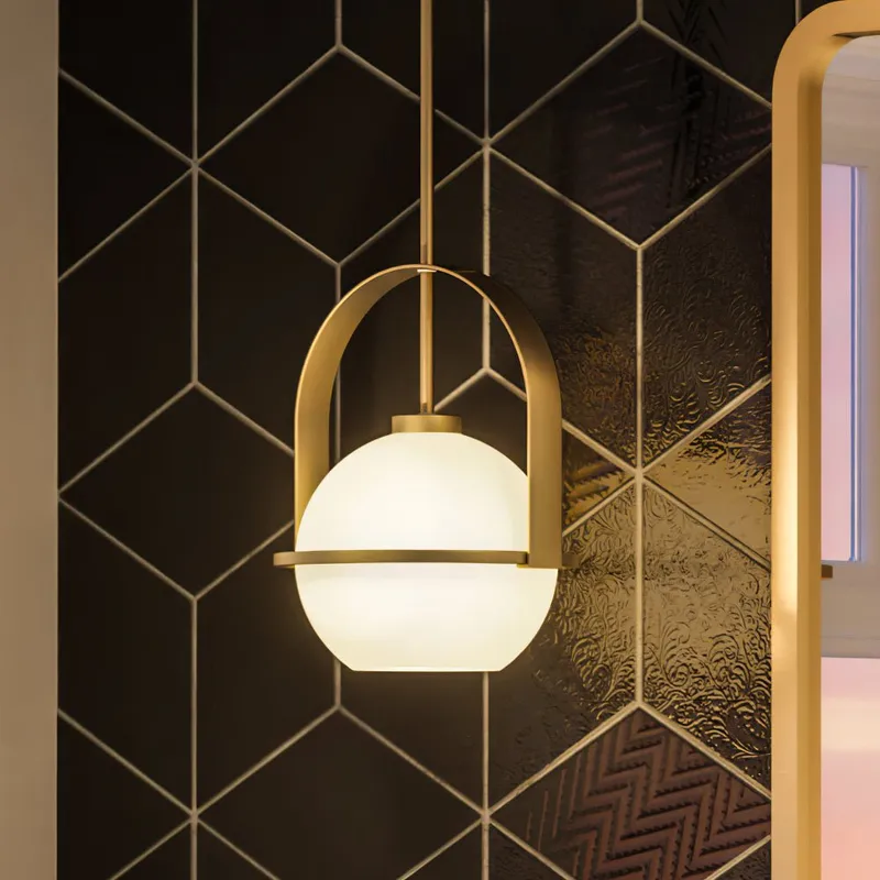 UHP4342 Mid-Century Modern Pendant 12.375''H x 9.375''W, Brushed Bronze Finish, Albuquerque Collection — Urban Ambiance LED Landscape Lights 100.0W 3000K