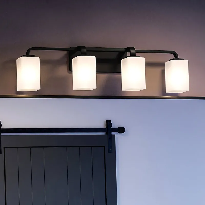 UHP4331 Contemporary Bath Light 8.5''H x 33.5''W, Midnight Black Finish, Louisville Collection — Urban Ambiance LED Linear Lights 100.0W 3000K