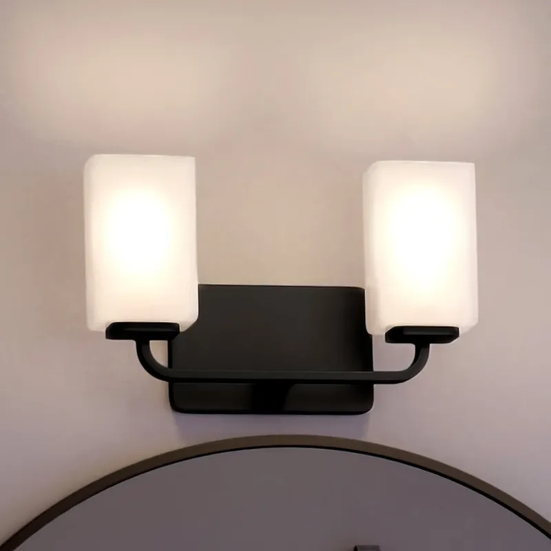 UHP4329 Contemporary Bath Light 8.5''H x 13.5''W, Midnight Black Finish, Louisville Collection — Urban Ambiance LED Linear Lights 100.0W 3000K
