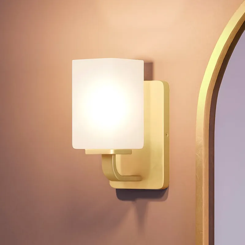 UHP4324 Contemporary Wall Sconce 8.5''H x 4.75''W, Satin Gold Finish, Louisville Collection — Urban Ambiance LED Wall Lights 100.0W 3000K