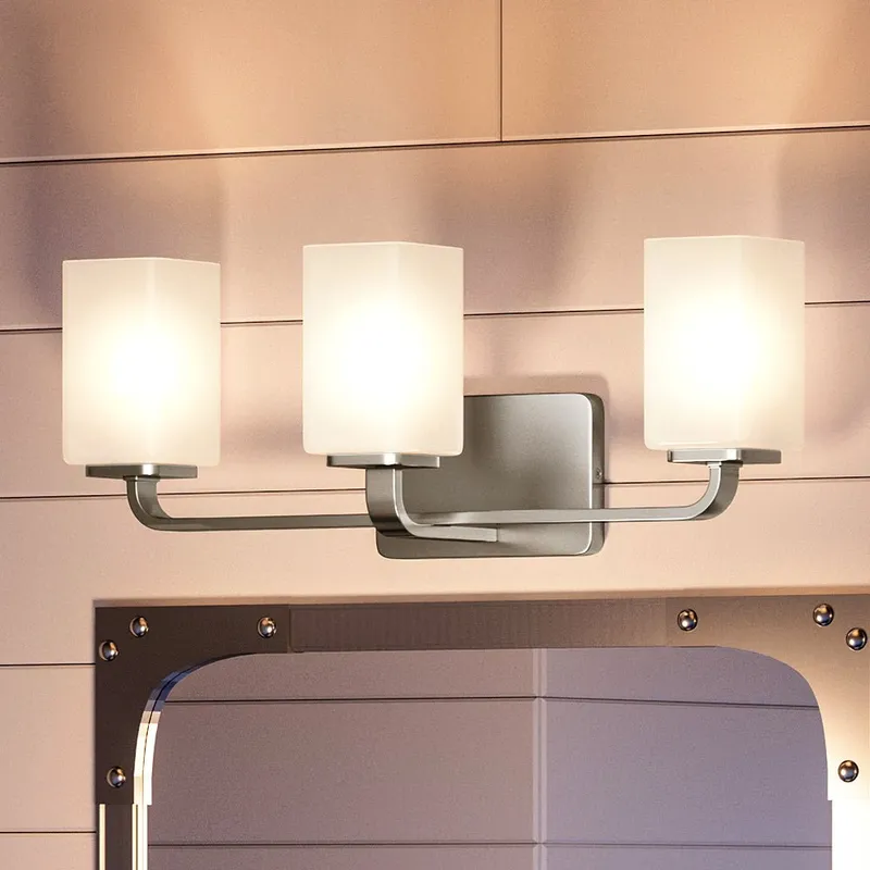 UHP4322 Contemporary Bath Light 8.5''H x 23.5''W, Brushed Nickel Finish, Louisville Collection — Urban Ambiance LED Linear Lights 100.0W 3000K