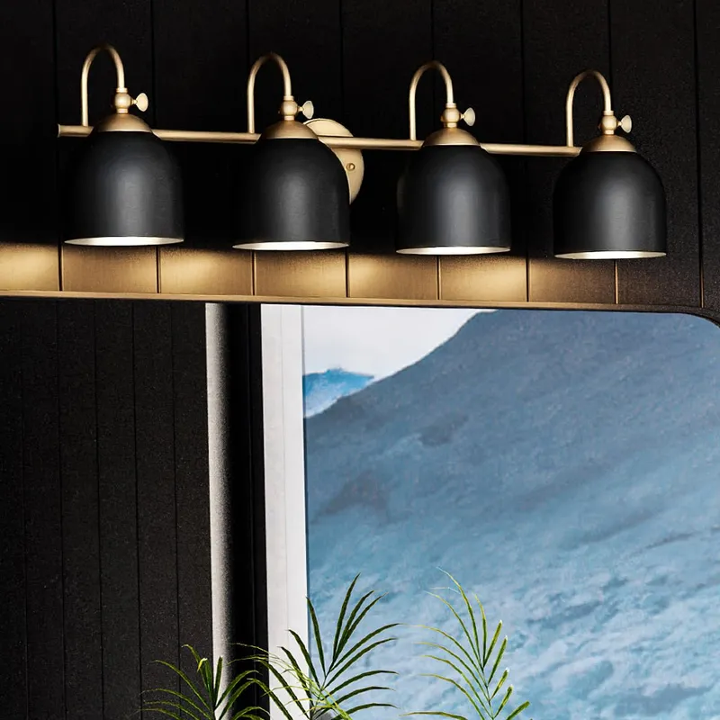 UHP4317 Vintage Bath Light 9''H x 33''W, Olde Brass Finish, Jacksonville Collection — Urban Ambiance LED Smart & Connected Lighting 100.0W 3000K