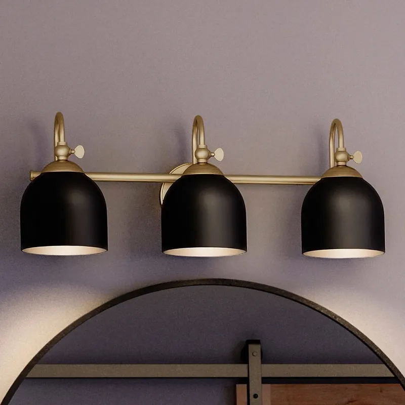 UHP4316 Vintage Bath Light 9''H x 24''W, Olde Brass Finish, Jacksonville Collection — Urban Ambiance LED Smart & Connected Lighting 100.0W 3000K