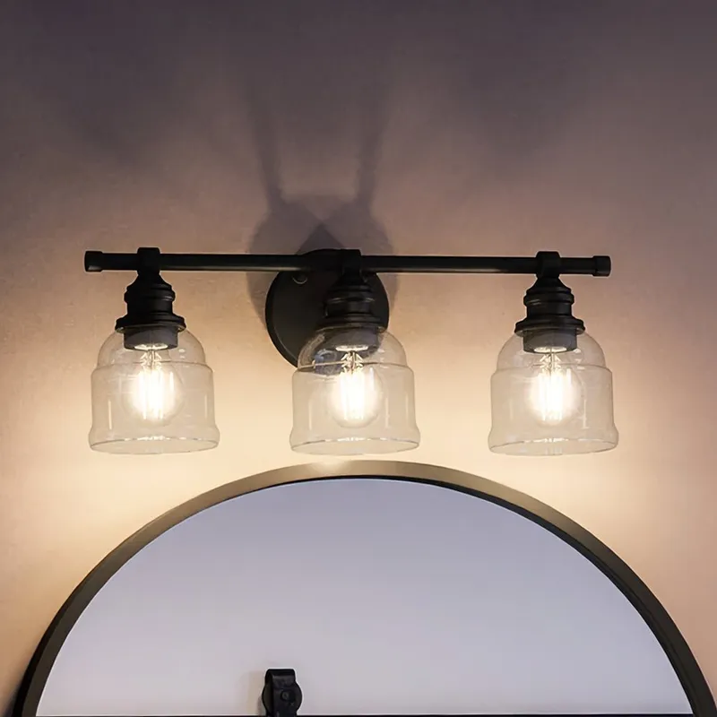 UHP4306 Vintage Bath Light 7.875''H x 21''W, Midnight Black Finish, Phoenix Collection — Urban Ambiance LED Linear Lights 60.0W 3000K