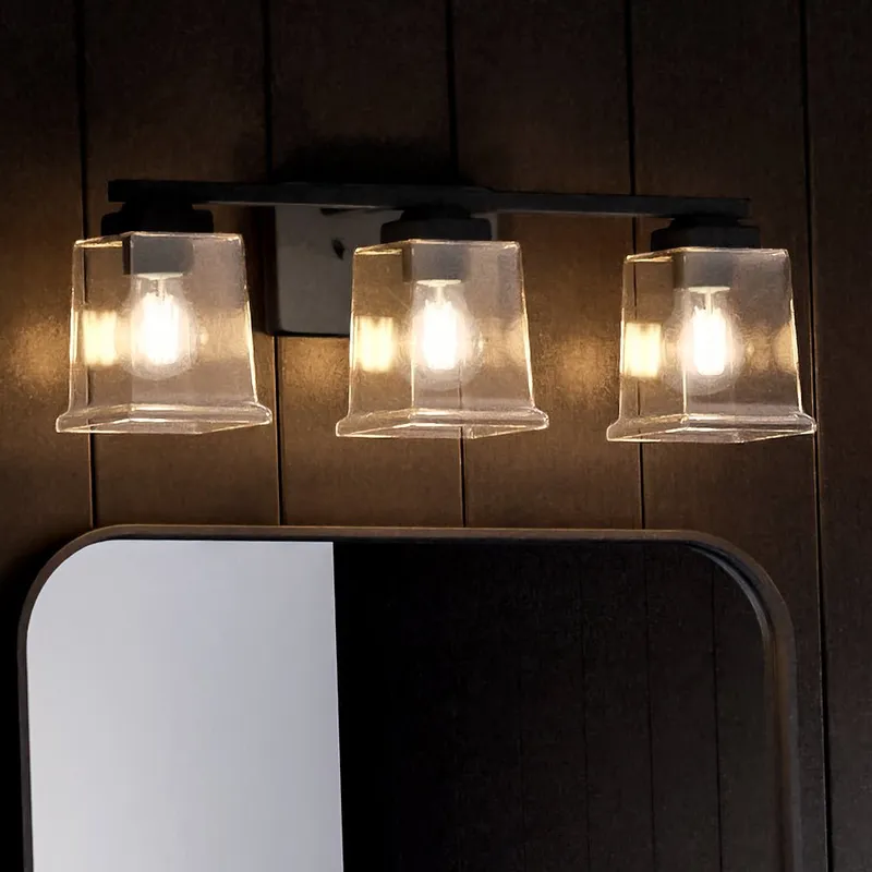 UHP4296 Craftsman Bath Light 7''H x 20.125''W, Midnight Black Finish, Houston Collection — Urban Ambiance LED Linear Lights 60.0W 3000K